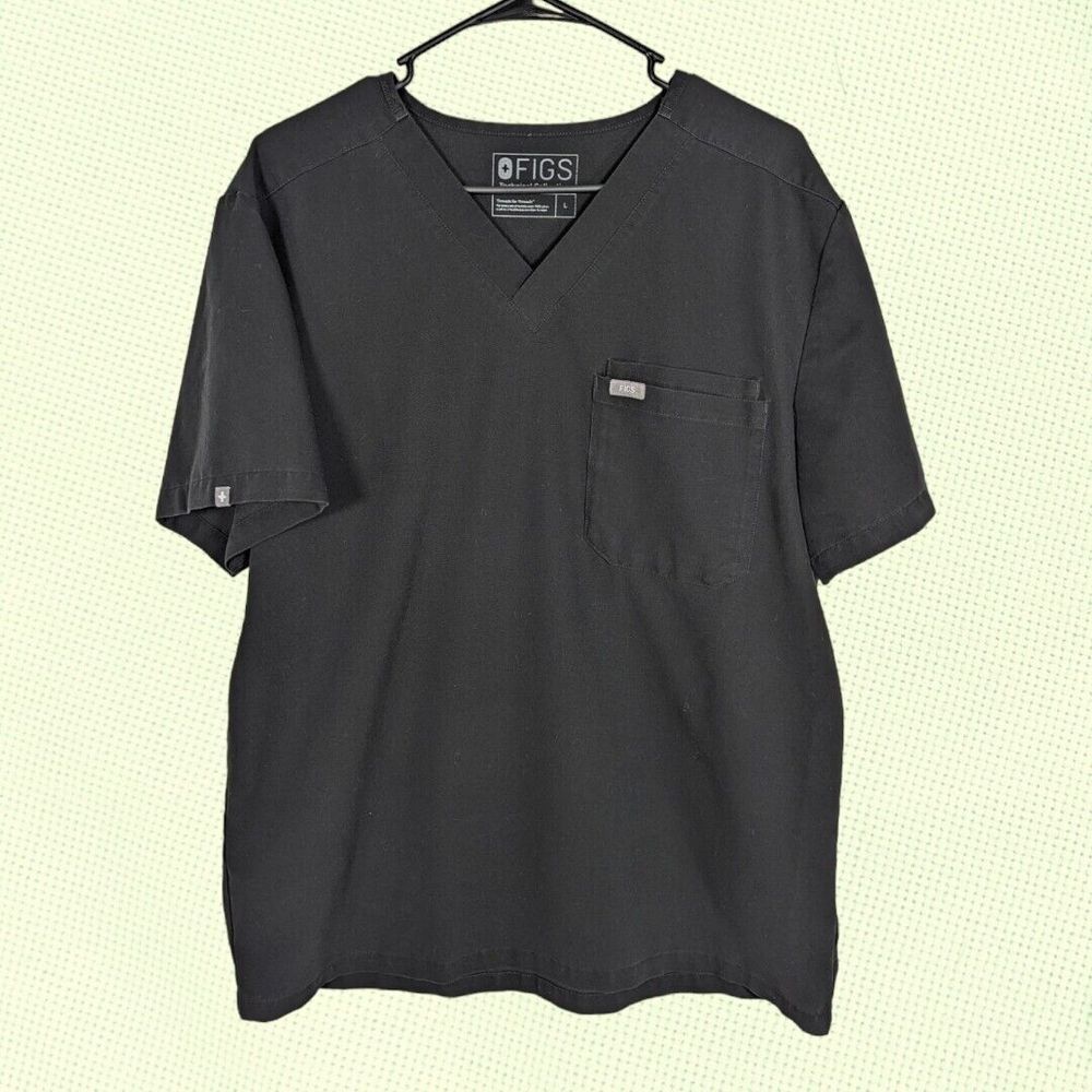 FIGS Scrub Top L Black Technical Collection FM1500 - Picture 1 of 5